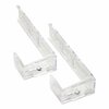 Deflecto Partition Brackets, For Wall Files and File Pockets, 1.5" to 2.5" Thick Walls, Clear OPBKT01